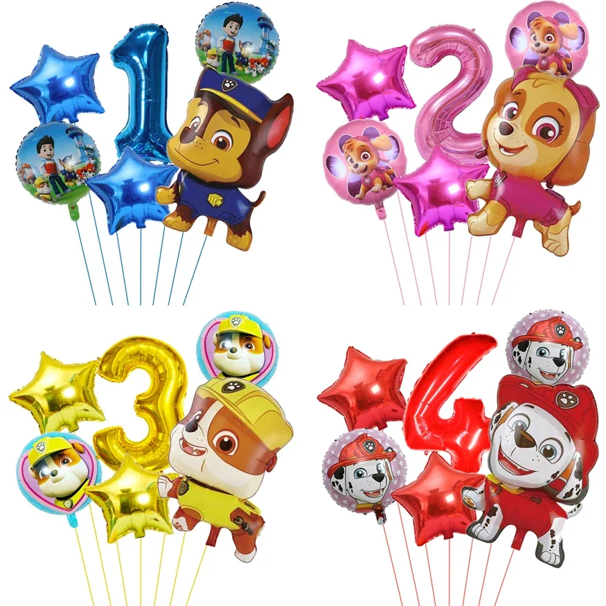 Plant Parent Gifts - 6pcs Cartoon Paw Patrol Theme Foil